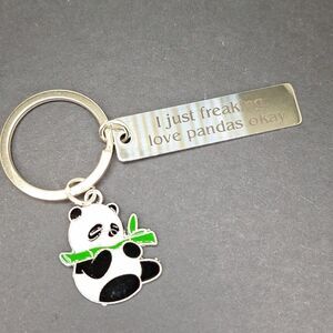 I freaking love pandas keychain funny gift adorable gift